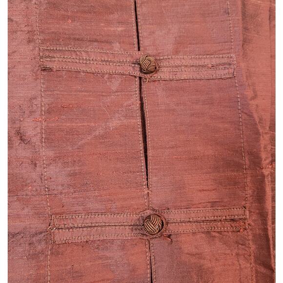 NWT Red Chinese-Style Silk Jacket/Blouse – Frog Toggle Buttons – 100% Silk M - Picture 5 of 11